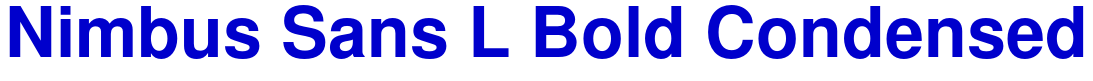 Nimbus Sans L Bold Condensed шрифт